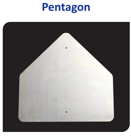 Aluminum pentagon blanks sheets